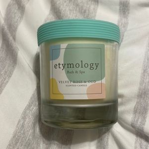Etymology Velvet Rose and Oud Scented Candle